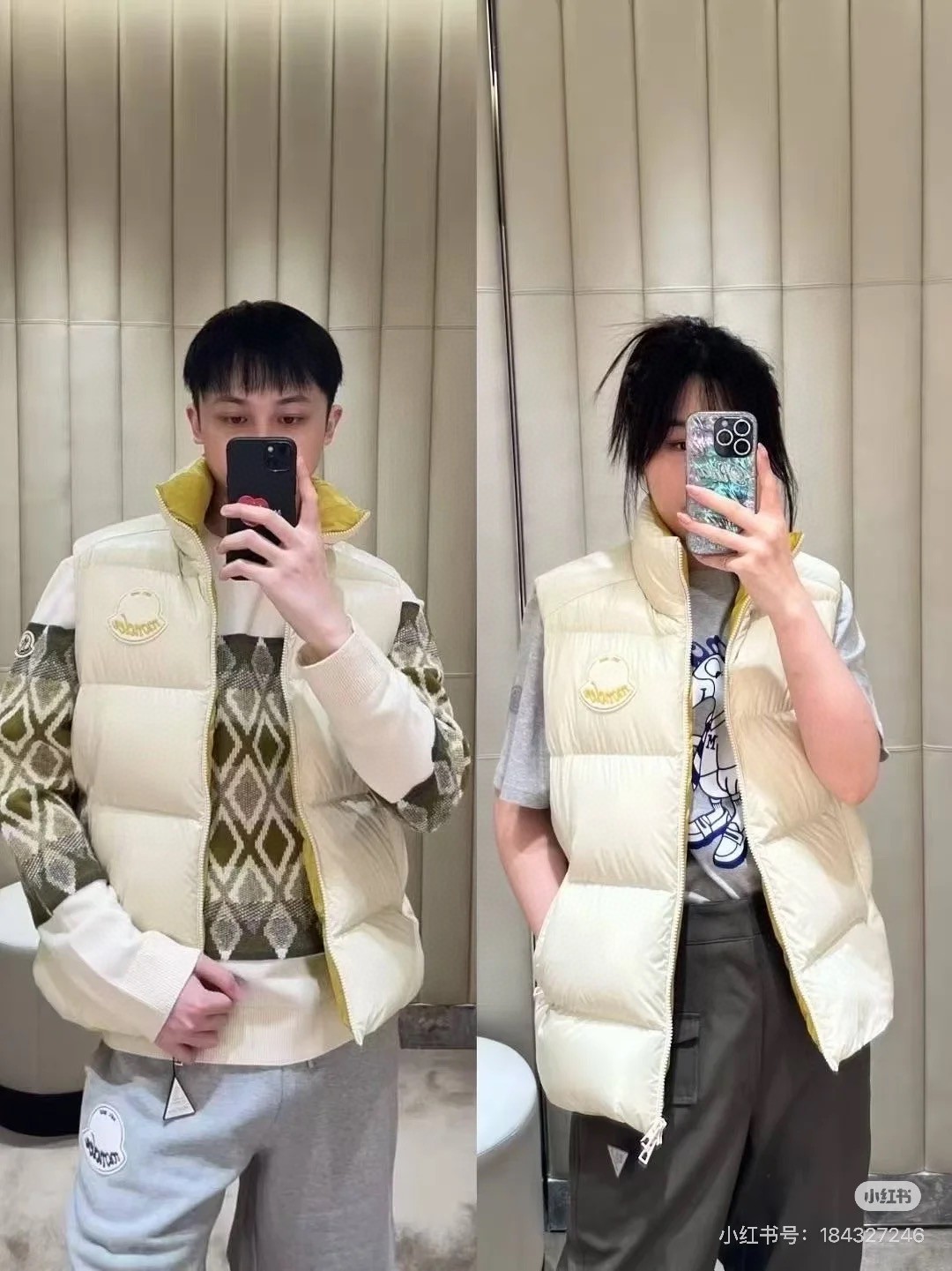 Moncler 蒙口 LiPsi羽绒马甲～情侣款上身效果图～