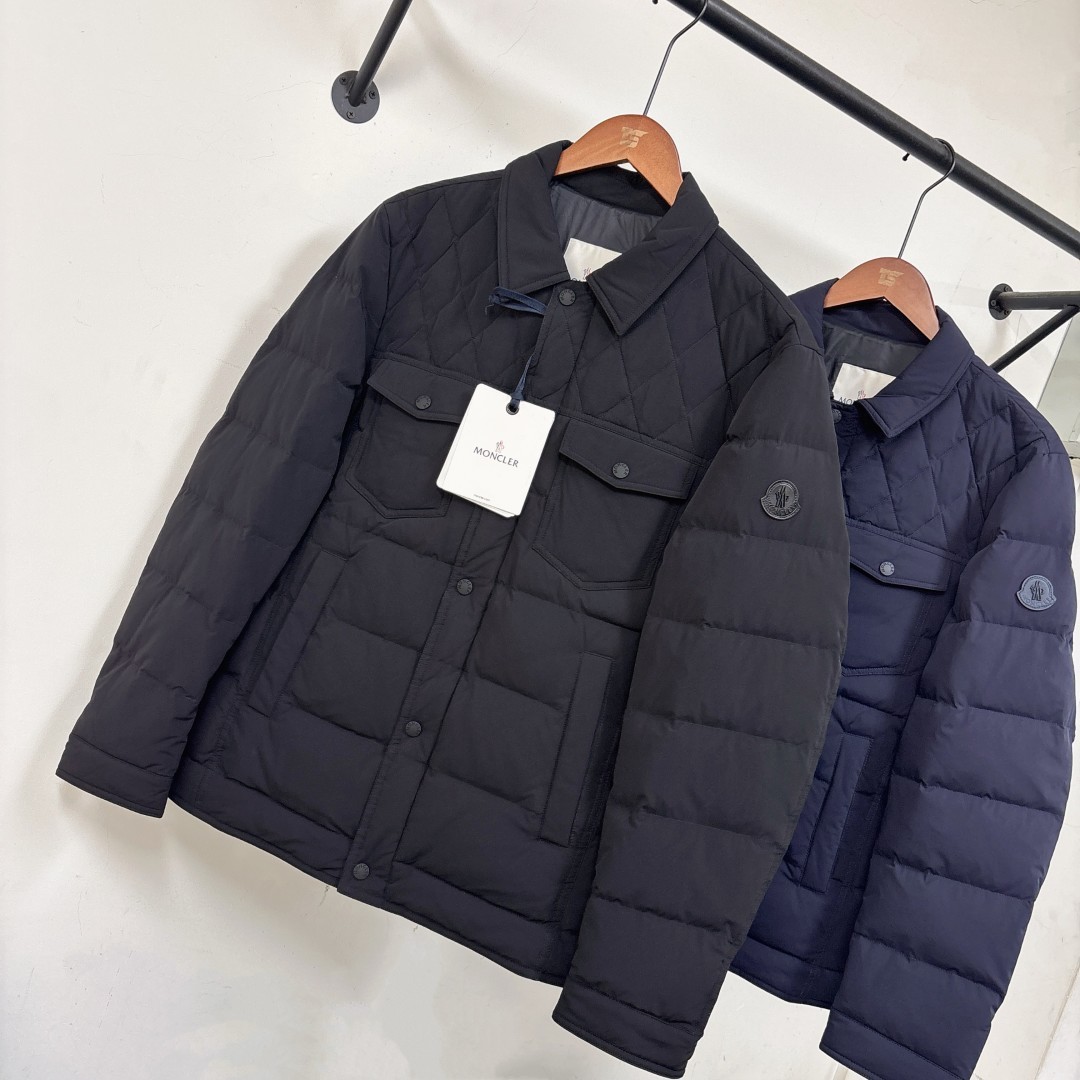 羽绒 🆕新款上架🎬MON*CLER 蒙口 25秋冬最新款男士工装衬衫羽绒服~采用轻盈且具有保护性的考究面