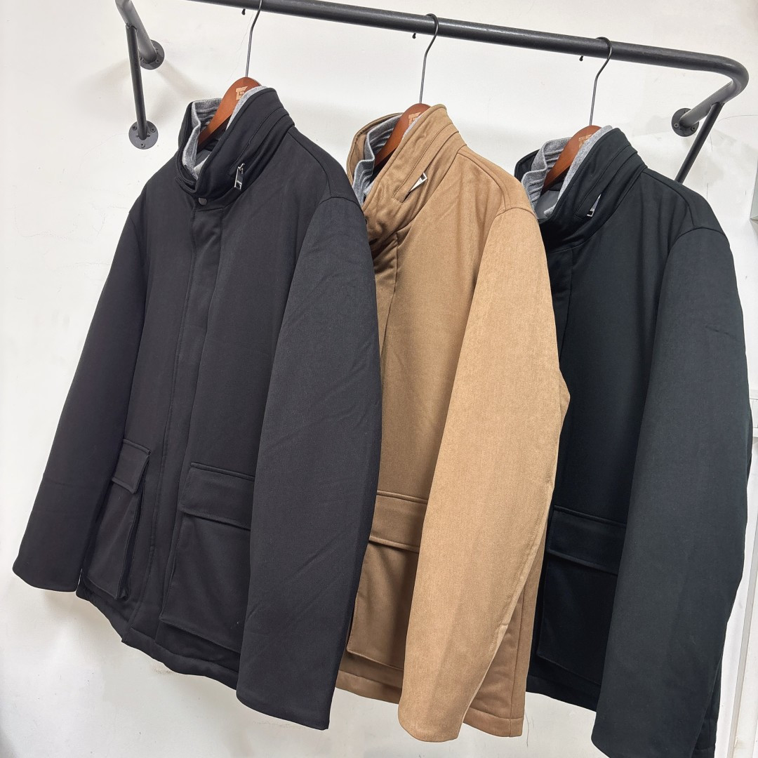 ！ 🆕ZEGNA 杰尼亚 25秋冬最新款立领毛呢中长款羽绒服外套 版型剪裁完美穿着舒适有型，整体视觉感超