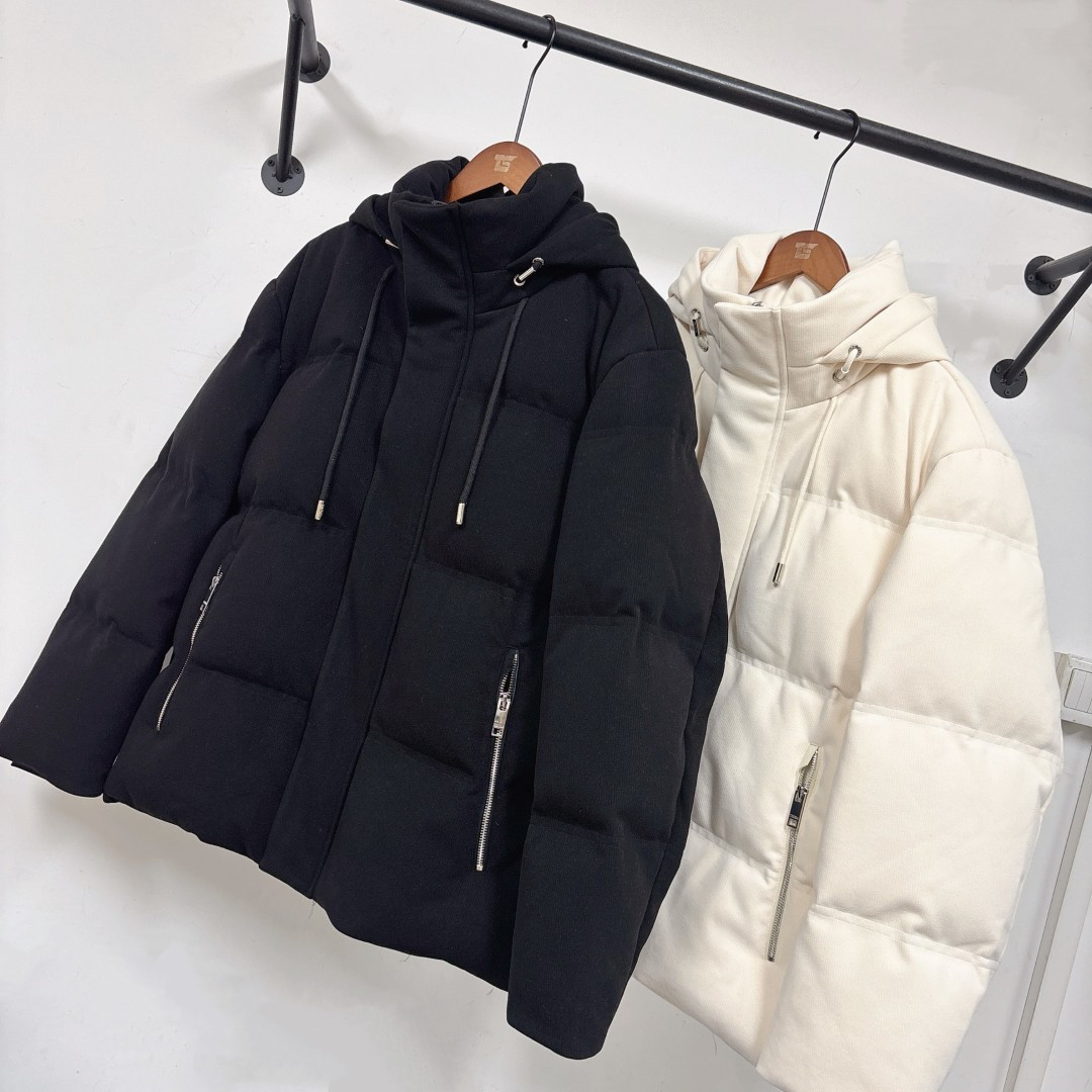 🆕ZEGNA 杰尼亚 25秋冬最新款连帽毛呢羽绒服外套 版型剪裁完美穿着舒适有型，整体视觉感超强，上身效