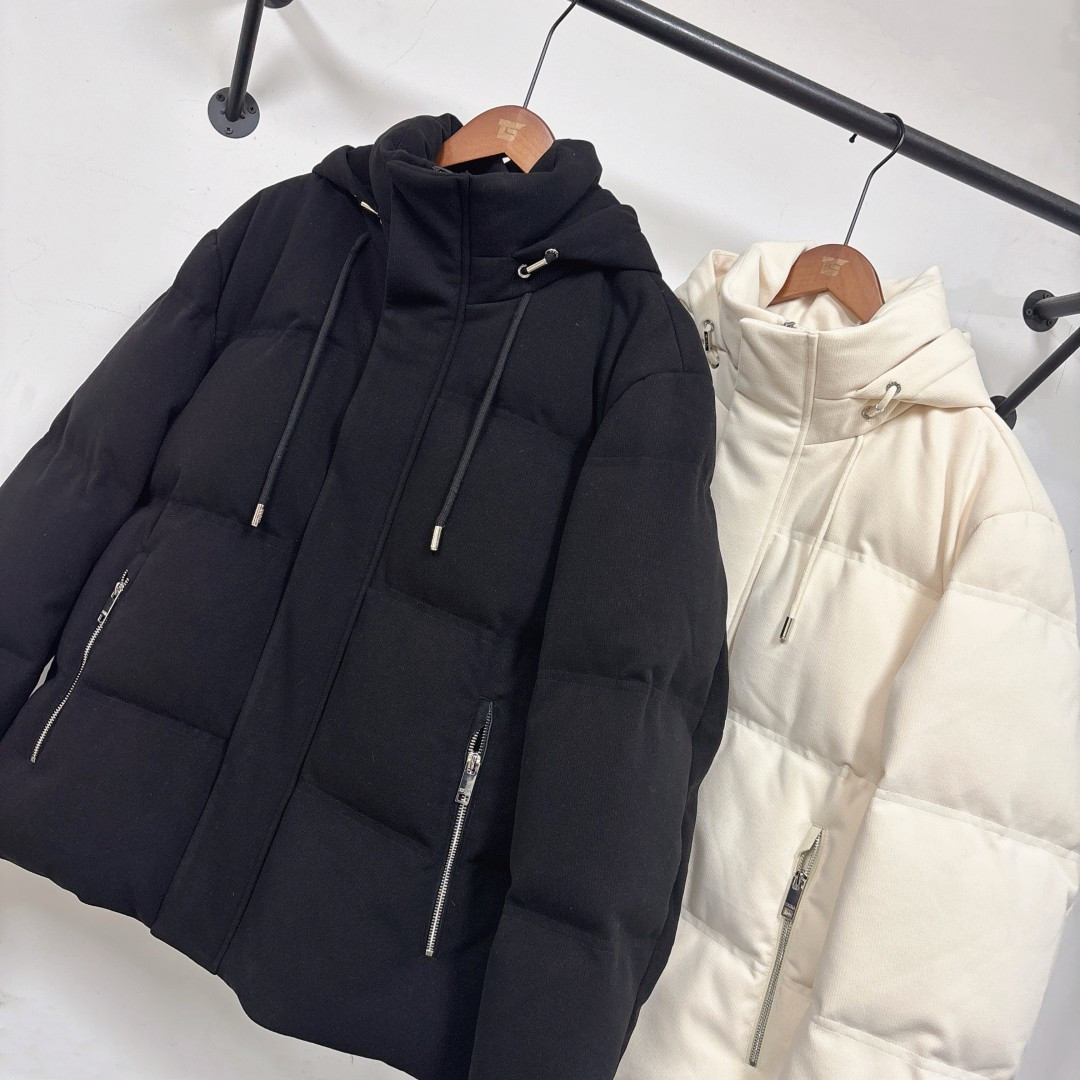 🆕ZEGNA 杰尼亚 25秋冬最新款连帽毛呢羽绒服外套 版型剪裁完美穿着舒适有型，整体视觉感超强，上身效