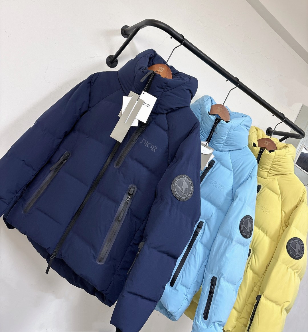 Dior迪奥 x 迪桑特 联名款羽绒滑雪服 天蓝 藏青色 黄色 M-3XL