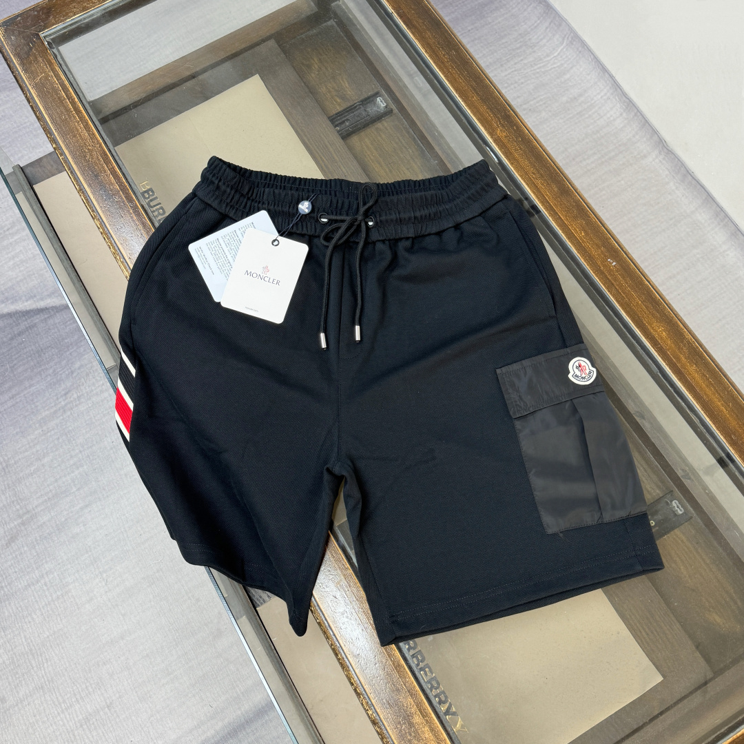 P100 C🌟MON*CLER Moncler 2025 último modelo pantalones cortos de trabajo casuales, tela personalizada ~ bolsillos later…