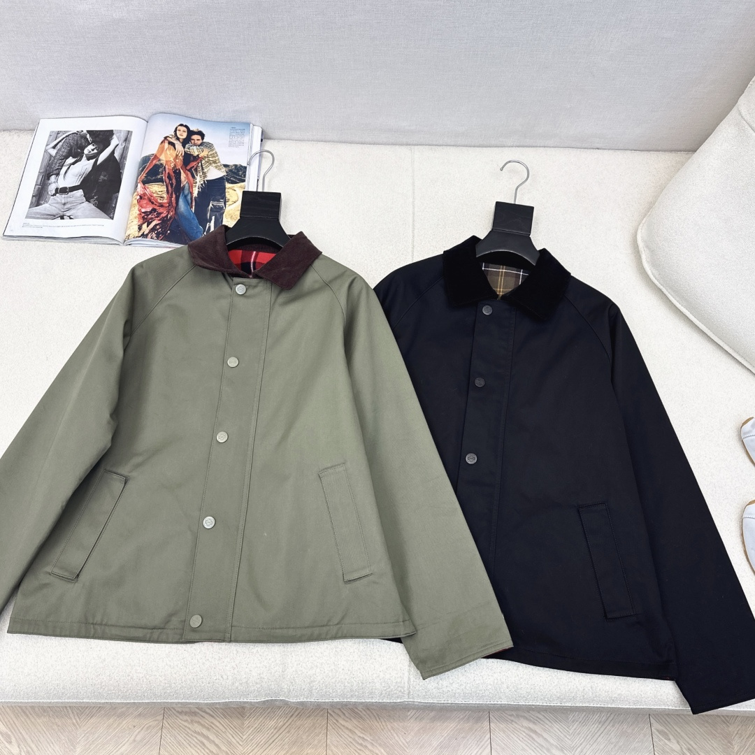 Reversible Windbreaker Jacket, Casual Double-Sided Overcoat for Autumn/Winter