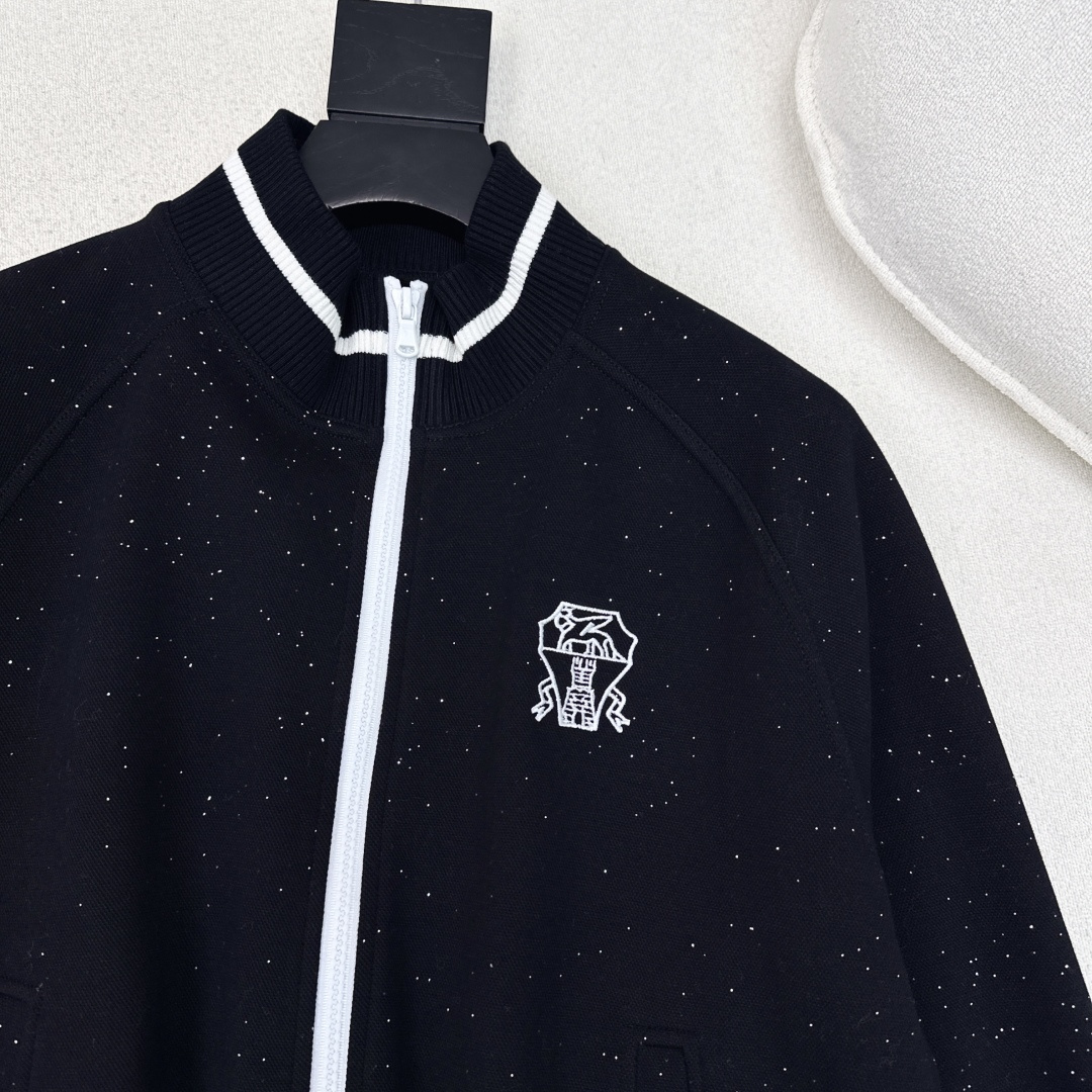 特价🉐️一套❗️SM❗️不退不换❗️BC 25Ss————秋冬最新款细闪亮片休闲套装🤍立领宽松卫衣外套+