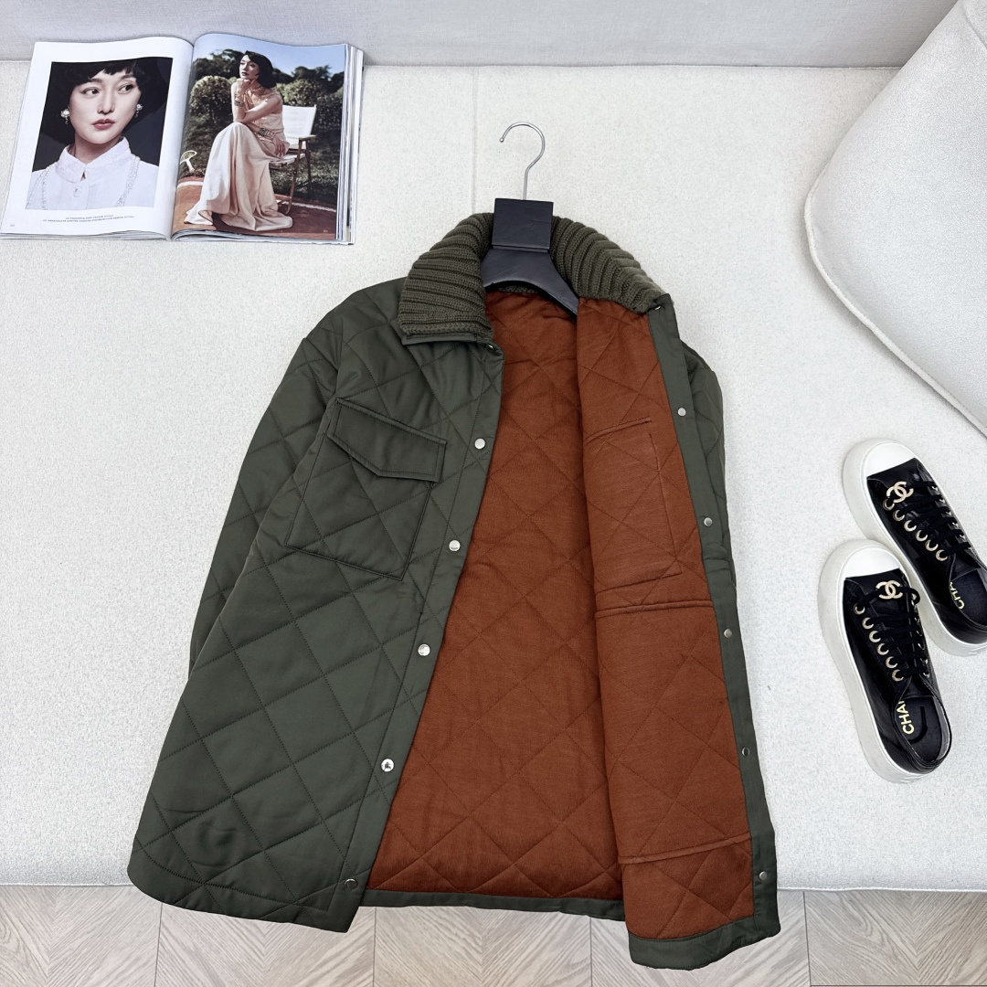 品质控必入 lp🆕 25Ss————秋冬最新款羊毛针织翻领设计棉服外套 🤎每年必留的棉服系列 超级实穿又