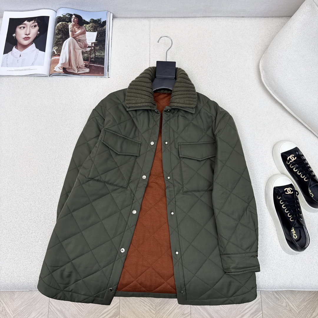 品质控必入 lp🆕 25Ss————秋冬最新款羊毛针织翻领设计棉服外套 🤎每年必留的棉服系列 超级实穿又