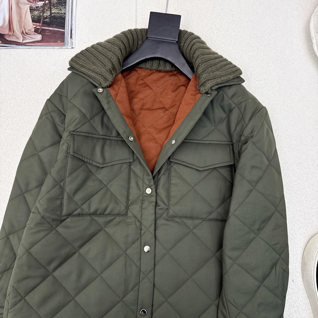 品质控必入 lp🆕 25Ss————秋冬最新款羊毛针织翻领设计棉服外套 🤎每年必留的棉服系列 超级实穿又