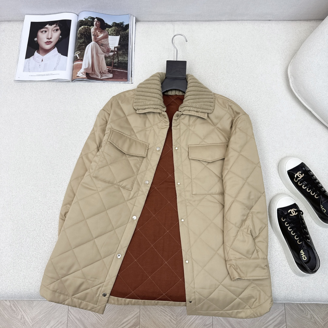 品质控必入 lp🆕 25Ss————秋冬最新款羊毛针织翻领设计棉服外套 🤎每年必留的棉服系列 超级实穿又