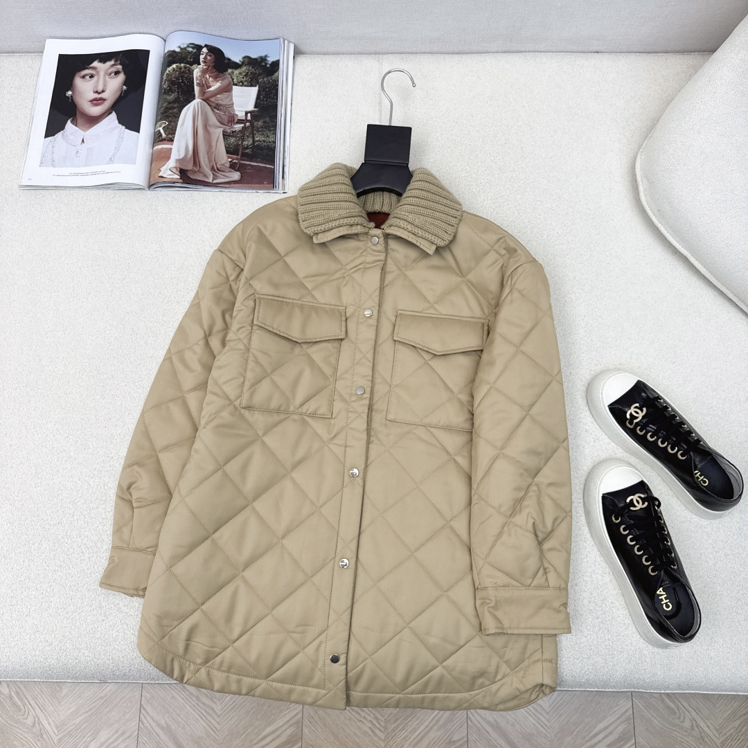 品质控必入 lp🆕 25Ss————秋冬最新款羊毛针织翻领设计棉服外套 🤎每年必留的棉服系列 超级实穿又