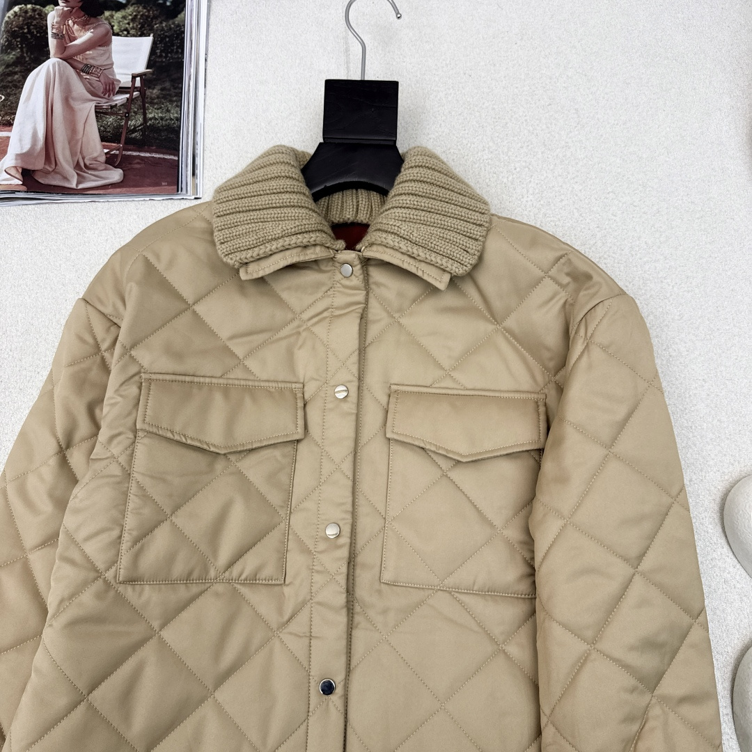 品质控必入 lp🆕 25Ss————秋冬最新款羊毛针织翻领设计棉服外套 🤎每年必留的棉服系列 超级实穿又