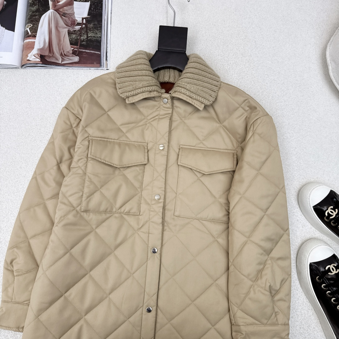 品质控必入 lp🆕 25Ss————秋冬最新款羊毛针织翻领设计棉服外套 🤎每年必留的棉服系列 超级实穿又