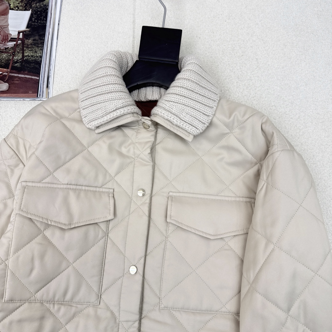 Wool Knit Collar Cotton Coat - Stylish Mid-Length H-Line Jacket 4 cmp i1757394454572 6604 0 2