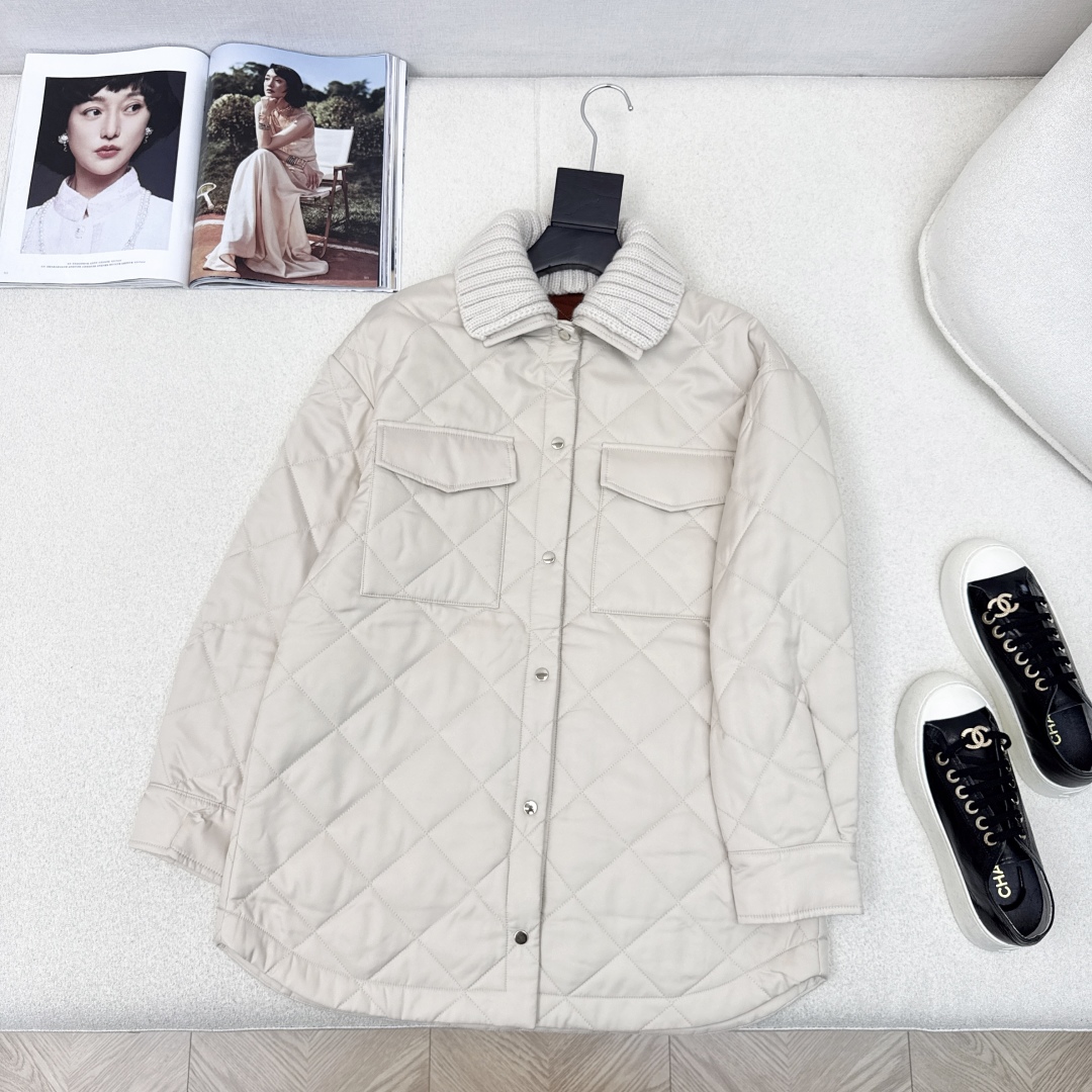 Wool Knit Collar Cotton Coat - Stylish Mid-Length H-Line Jacket 2 cmp i1757394455195 1545 0 0