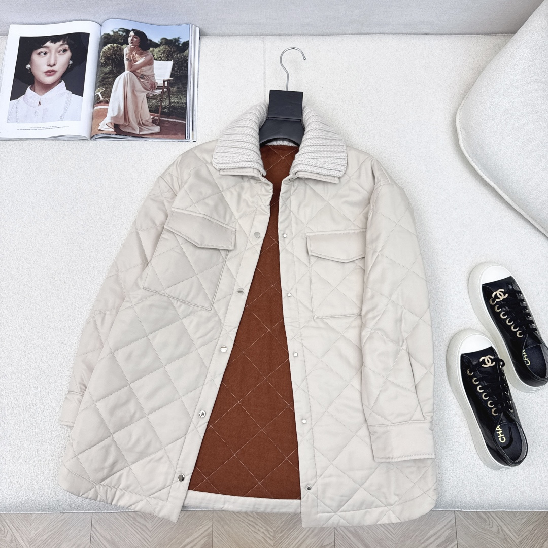 品质控必入 lp🆕 25Ss————秋冬最新款羊毛针织翻领设计棉服外套 🤎每年必留的棉服系列 超级实穿又