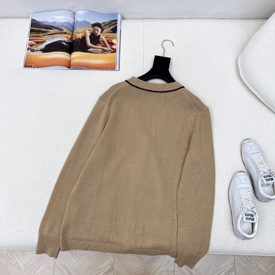 行走的高定 lp🆕 25Ss————春夏最新款意大利美学V领羊绒羊毛开衫 🤎慵懒自在的氛围感 极简老钱风