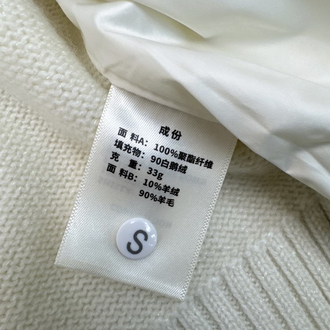 品质控必入 独家款～lp🆕 25Ss————秋冬最新款高奢羊毛针织拼接羽绒服🖤定制尼龙+百分百羊毛针织面