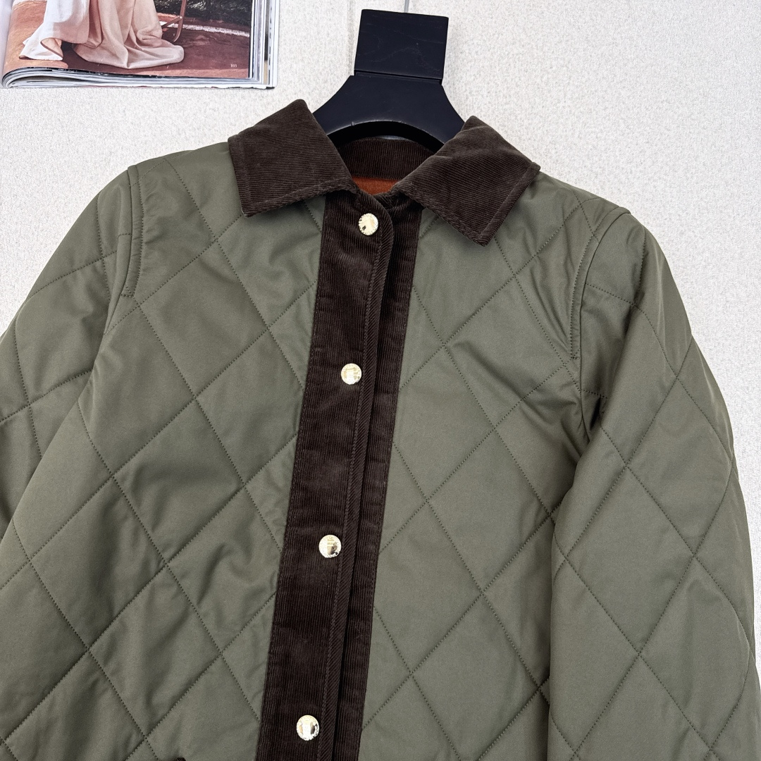 入冬不可缺少的棉服 时髦小众设计 25Ss————秋冬最新款撞色灯芯绒绒翻领设计棉服外套 🤎每年必留的棉