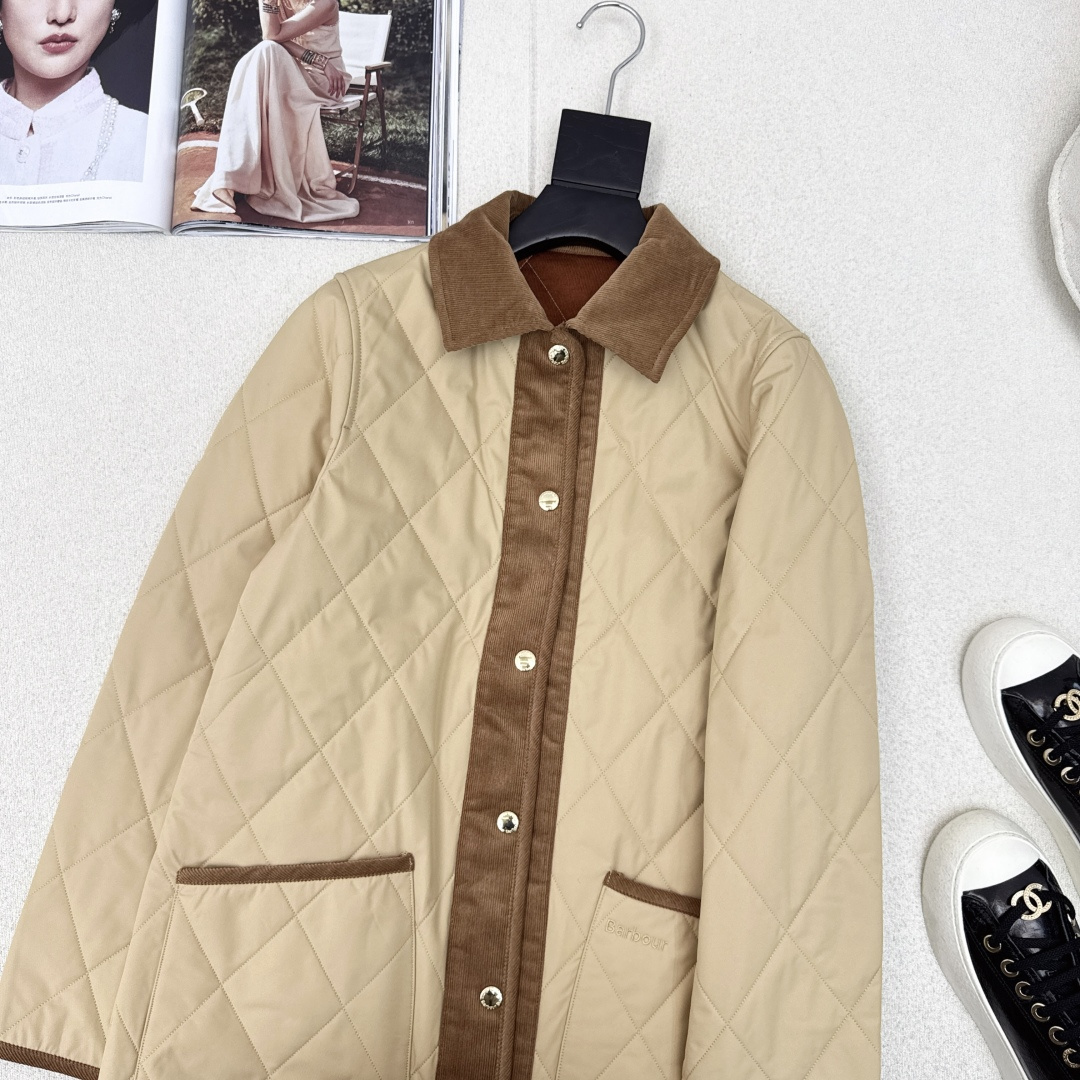 入冬不可缺少的棉服 时髦小众设计 25Ss————秋冬最新款撞色灯芯绒绒翻领设计棉服外套 🤎每年必留的棉