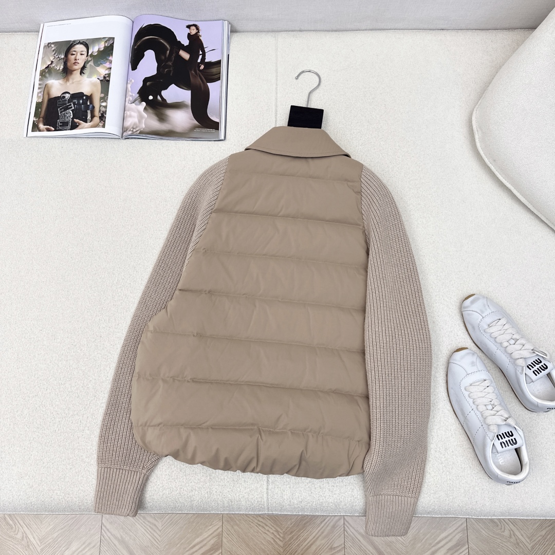 品质控必入 独家款～ BC 25Ss————秋冬最新款高奢羊毛针织拼接羽绒服🖤定制尼龙+百分百羊毛针织面
