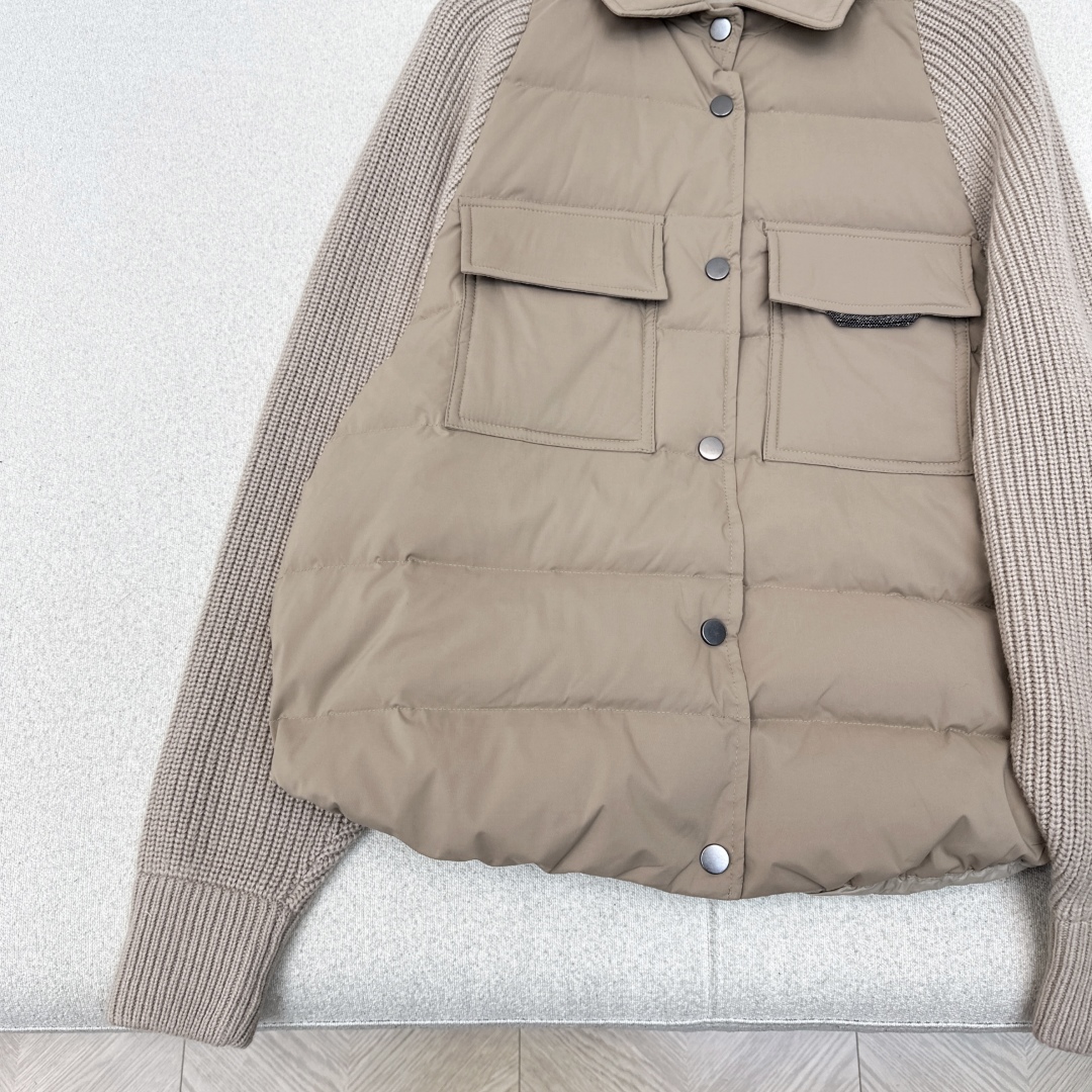 品质控必入 独家款～ BC 25Ss————秋冬最新款高奢羊毛针织拼接羽绒服🖤定制尼龙+百分百羊毛针织面