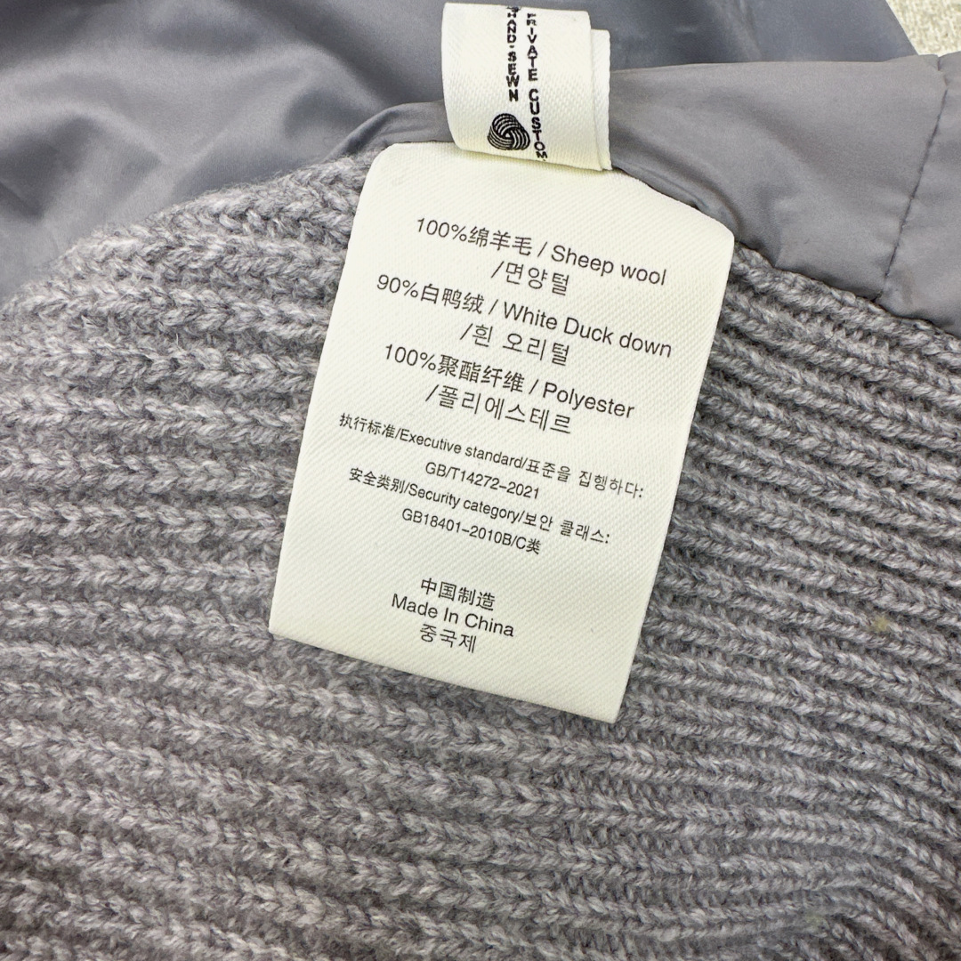 独家款～～lp🆕 25Ss———秋冬最新款羊毛拼接圆领羽绒服🖤 国标进口90白鸭绒填充 轻盈舒适自带发热