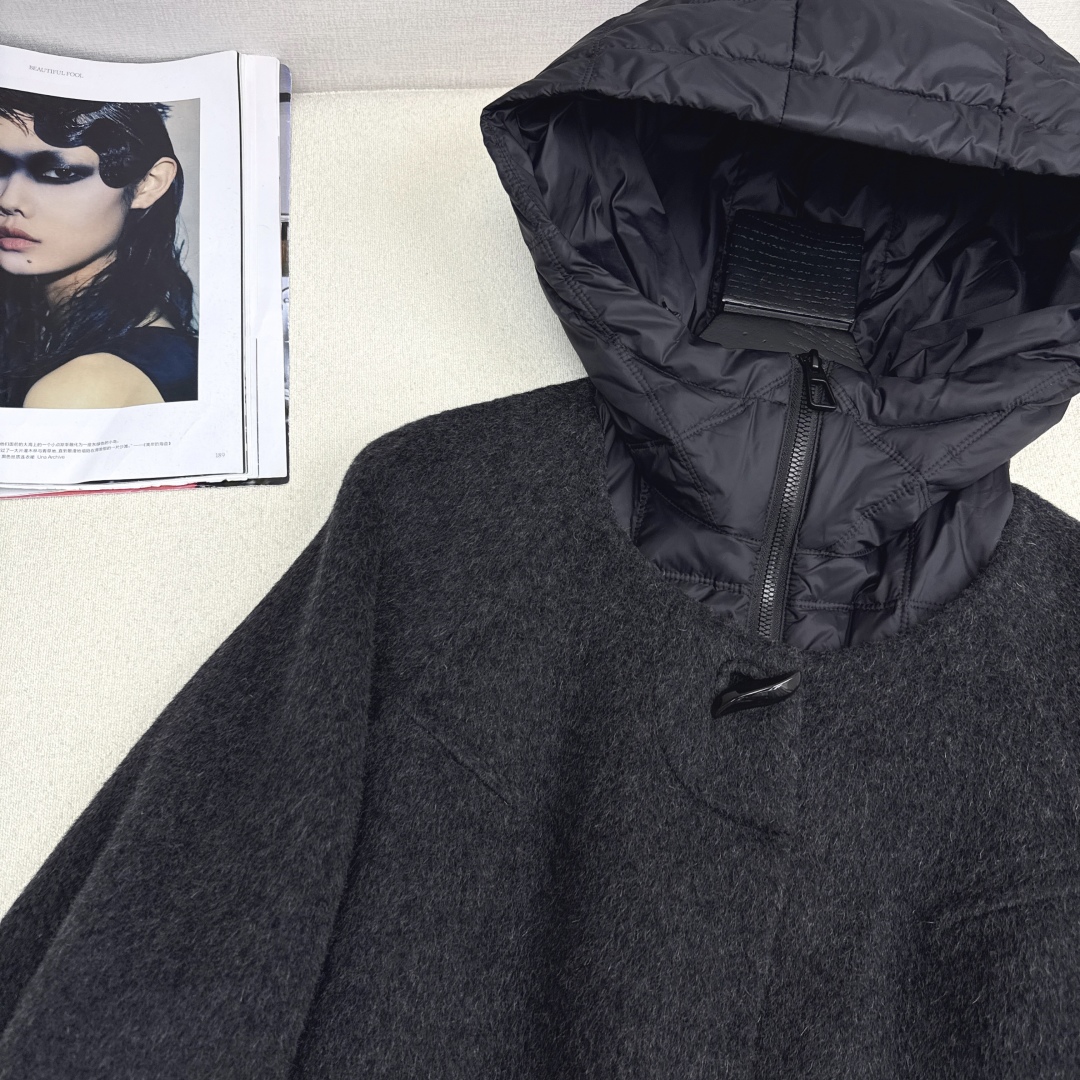 高端原单品质 独家首发 lp🆕 25Ss——秋冬新品 两件套设计羽绒内胆双面羊绒大衣🤍 老钱风穿搭 经典