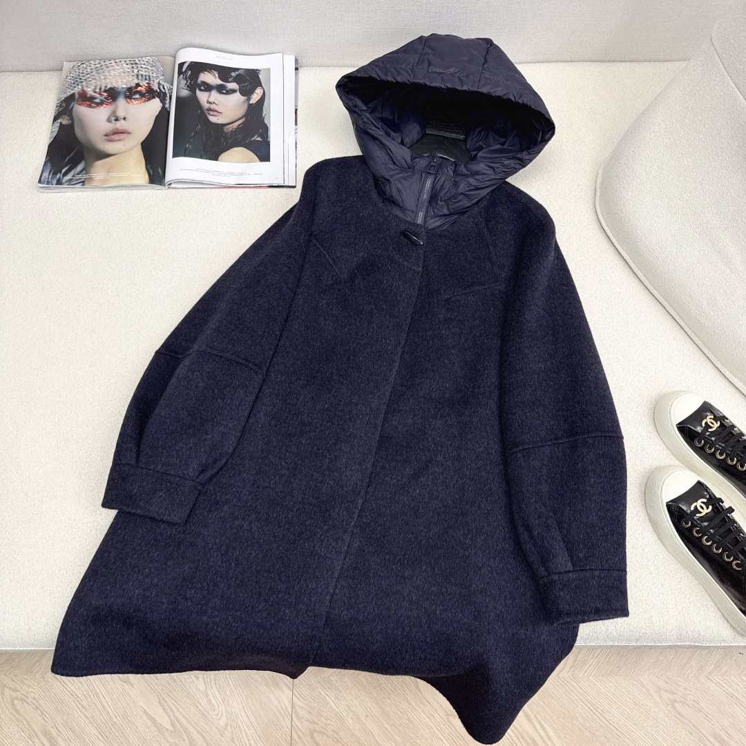 高端原单品质 独家首发 lp🆕 25Ss——秋冬新品 两件套设计羽绒内胆双面羊绒大衣🤍 老钱风穿搭 经典