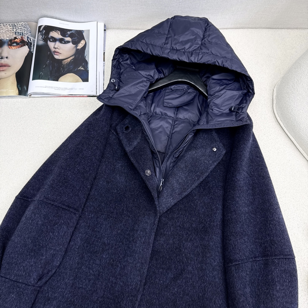 高端原单品质 独家首发 lp🆕 25Ss——秋冬新品 两件套设计羽绒内胆双面羊绒大衣🤍 老钱风穿搭 经典