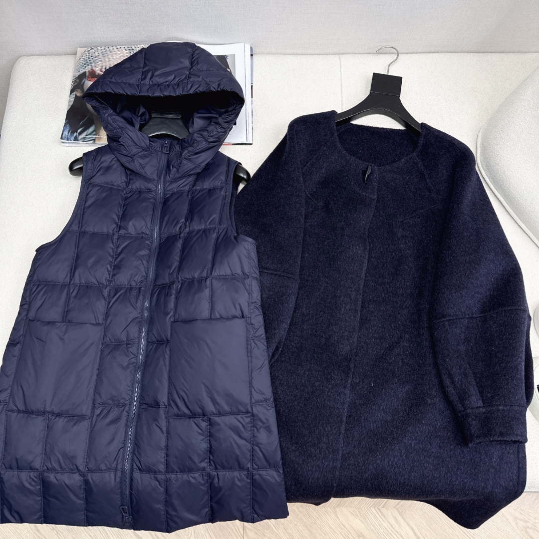 高端原单品质 独家首发 lp🆕 25Ss——秋冬新品 两件套设计羽绒内胆双面羊绒大衣🤍 老钱风穿搭 经典