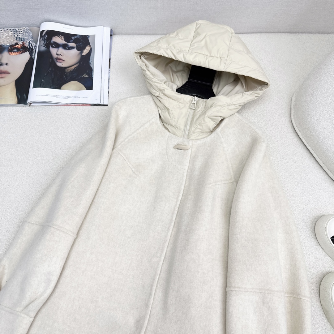 高端原单品质 独家首发 lp🆕 25Ss——秋冬新品 两件套设计羽绒内胆双面羊绒大衣🤍 老钱风穿搭 经典