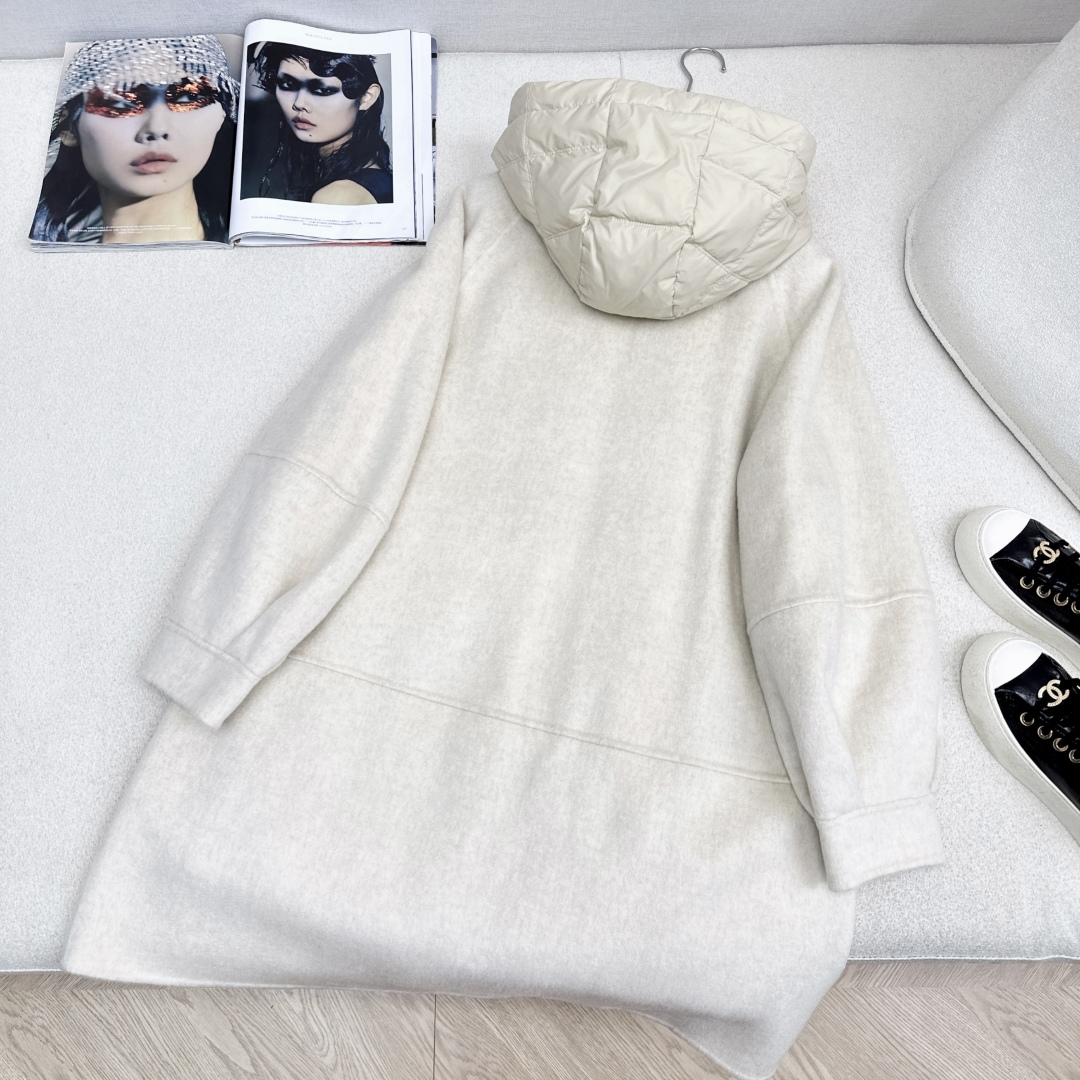 高端原单品质 独家首发 lp🆕 25Ss——秋冬新品 两件套设计羽绒内胆双面羊绒大衣🤍 老钱风穿搭 经典
