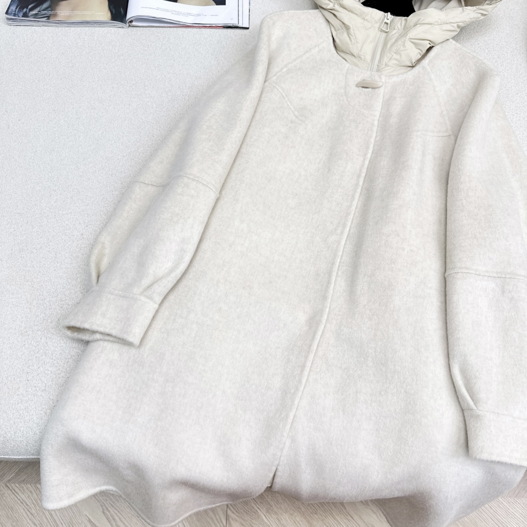 高端原单品质 独家首发 lp🆕 25Ss——秋冬新品 两件套设计羽绒内胆双面羊绒大衣🤍 老钱风穿搭 经典