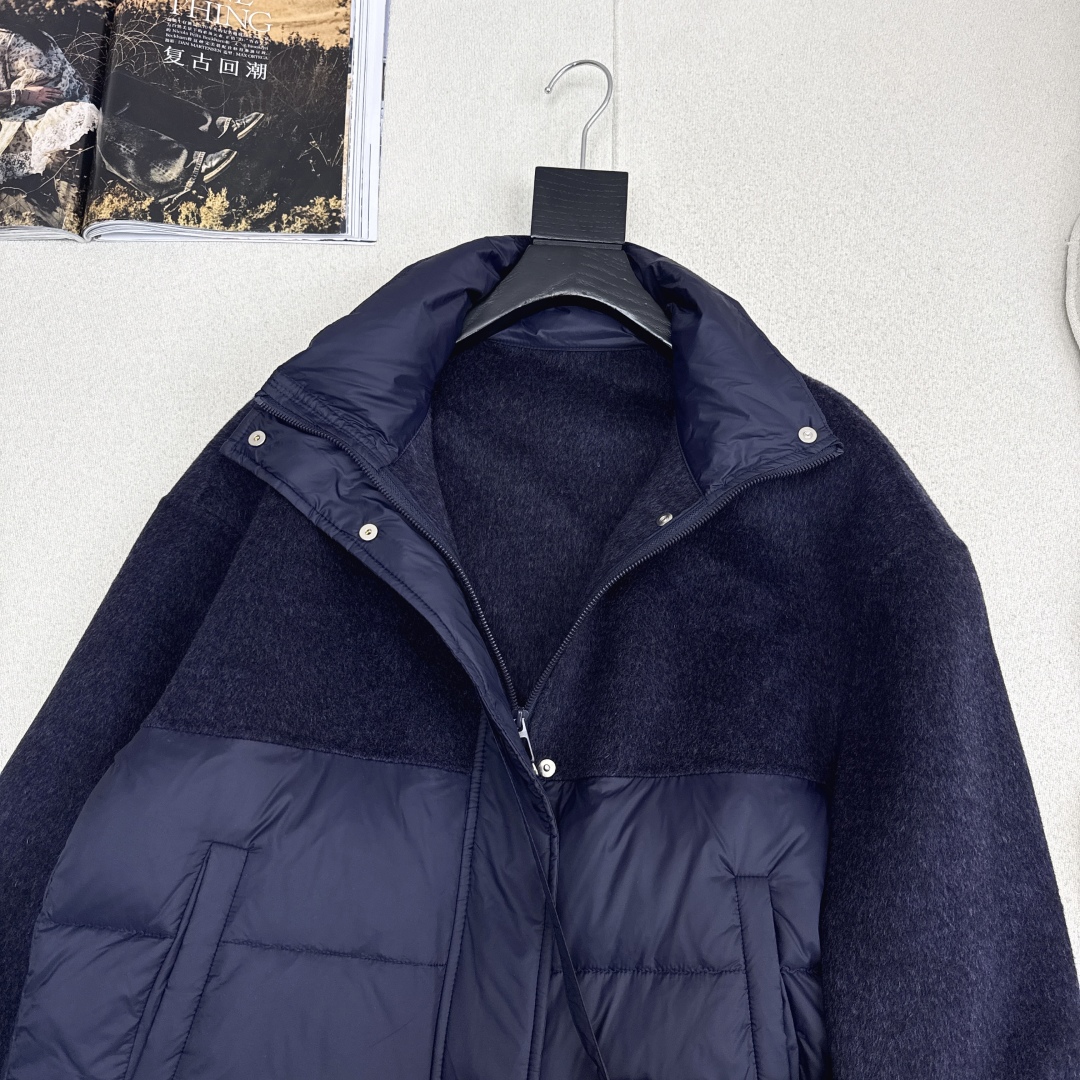 原单品质 lp🆕 25Ss———秋冬新品双面羊绒拼接短款羽绒服外套🖤 配送手机包包 立体裁剪优雅知性风 
