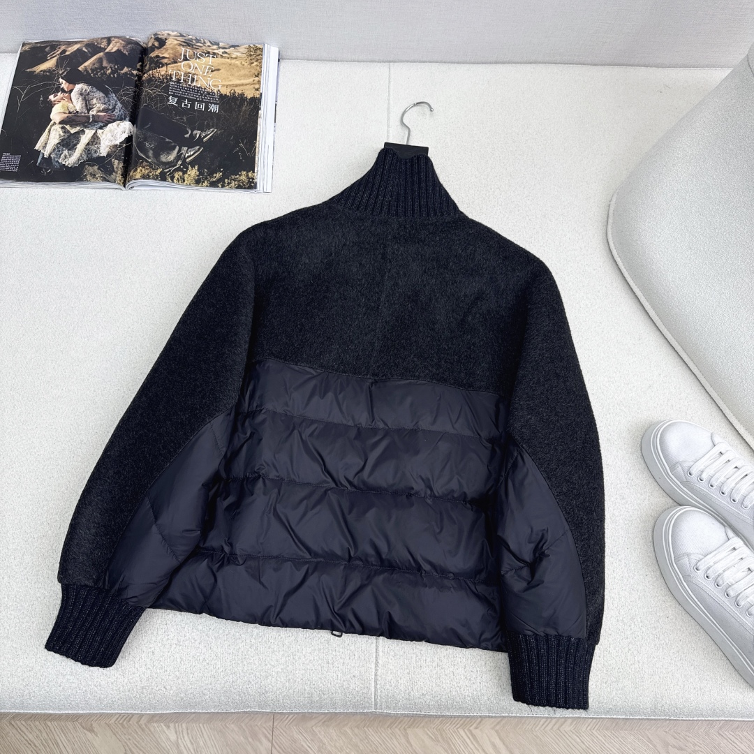 原单品质 lp🆕 25Ss———秋冬新品双面羊绒拼接短款羽绒服外套🖤经典H宽松版型 立体裁剪优雅知性风 