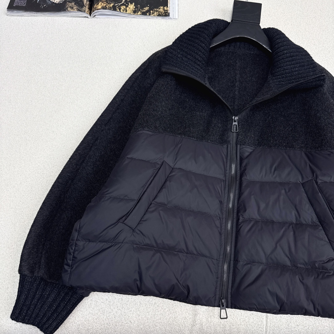原单品质 lp🆕 25Ss———秋冬新品双面羊绒拼接短款羽绒服外套🖤经典H宽松版型 立体裁剪优雅知性风 