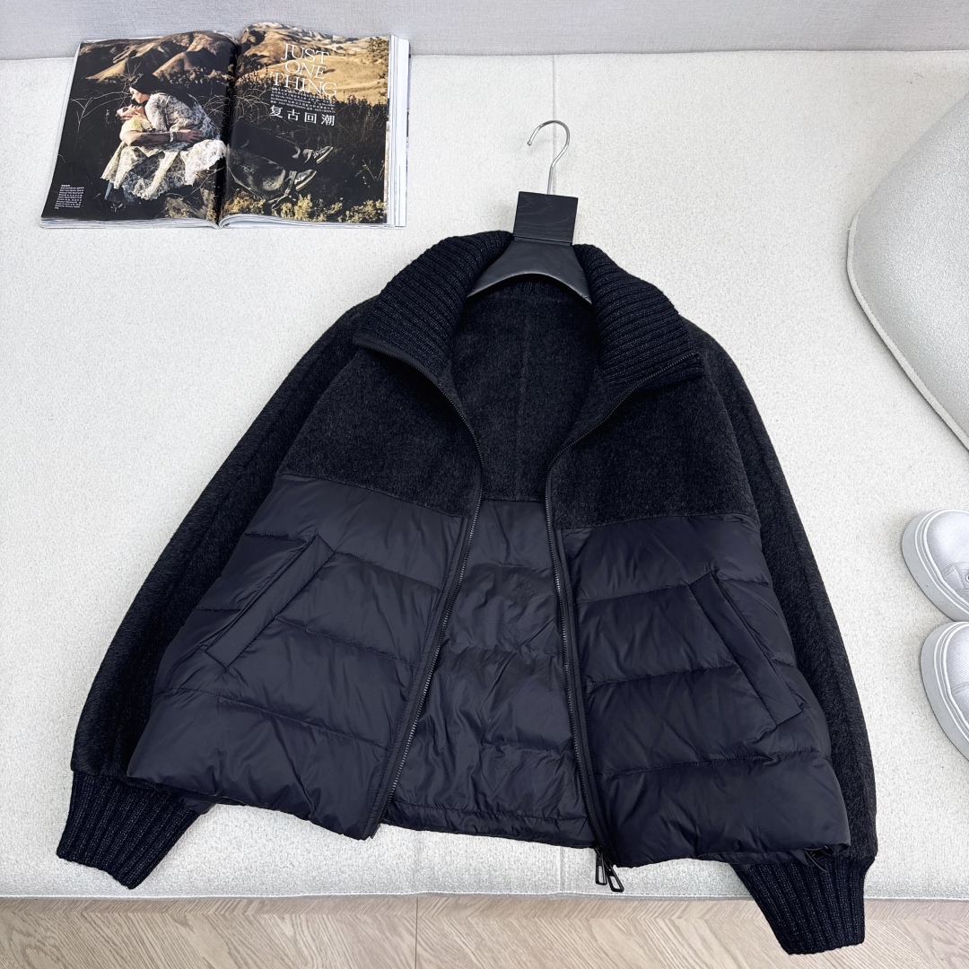 原单品质 lp🆕 25Ss———秋冬新品双面羊绒拼接短款羽绒服外套🖤经典H宽松版型 立体裁剪优雅知性风 