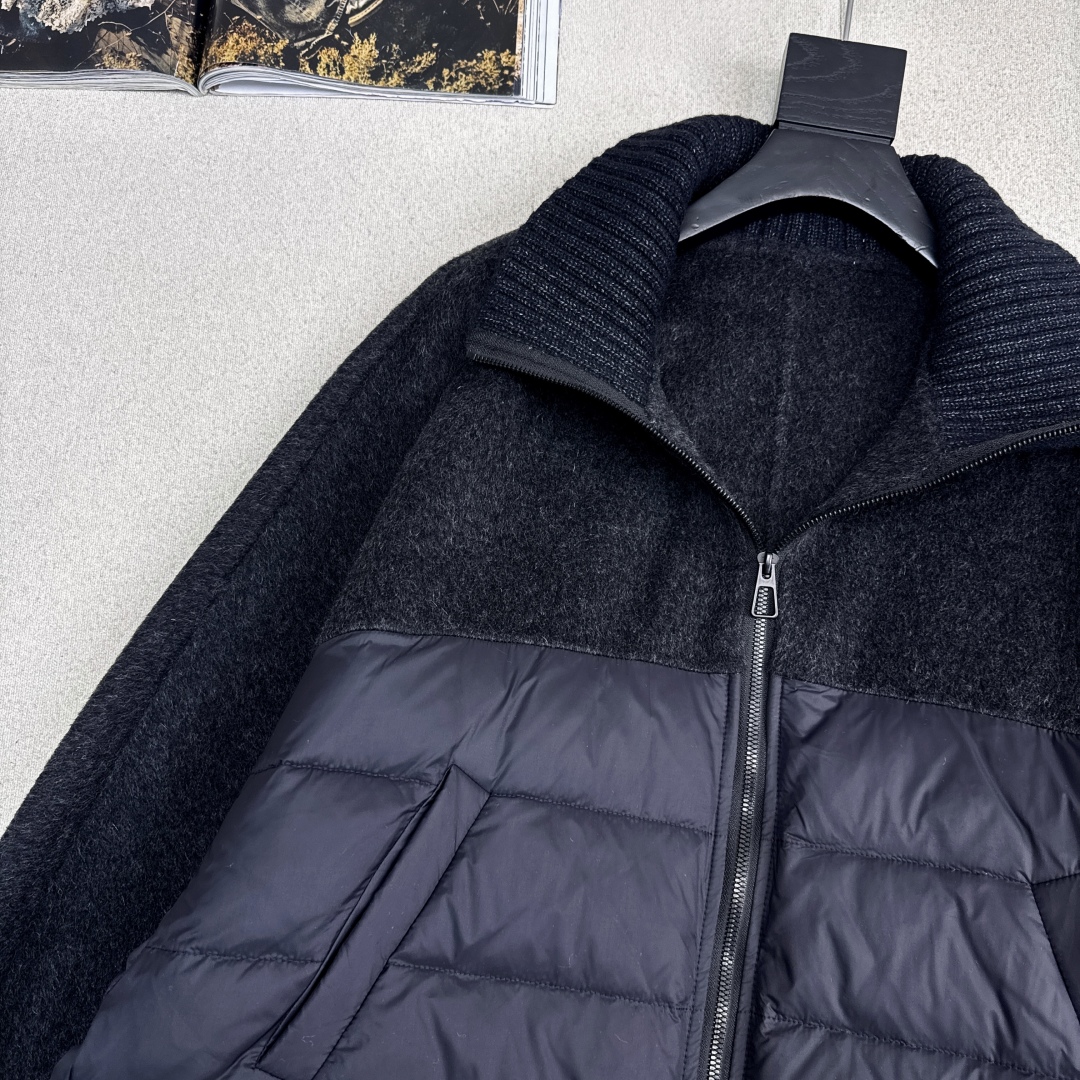 原单品质 lp🆕 25Ss———秋冬新品双面羊绒拼接短款羽绒服外套🖤经典H宽松版型 立体裁剪优雅知性风 