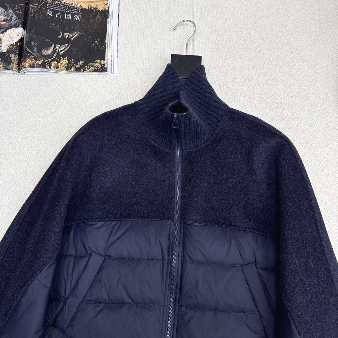 原单品质 lp🆕 25Ss———秋冬新品双面羊绒拼接短款羽绒服外套🖤经典H宽松版型 立体裁剪优雅知性风 