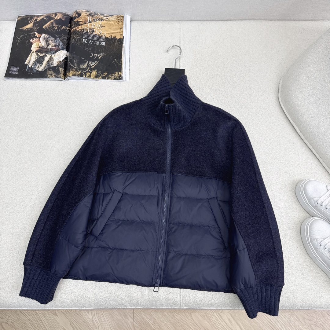 原单品质 lp🆕 25Ss———秋冬新品双面羊绒拼接短款羽绒服外套🖤经典H宽松版型 立体裁剪优雅知性风 
