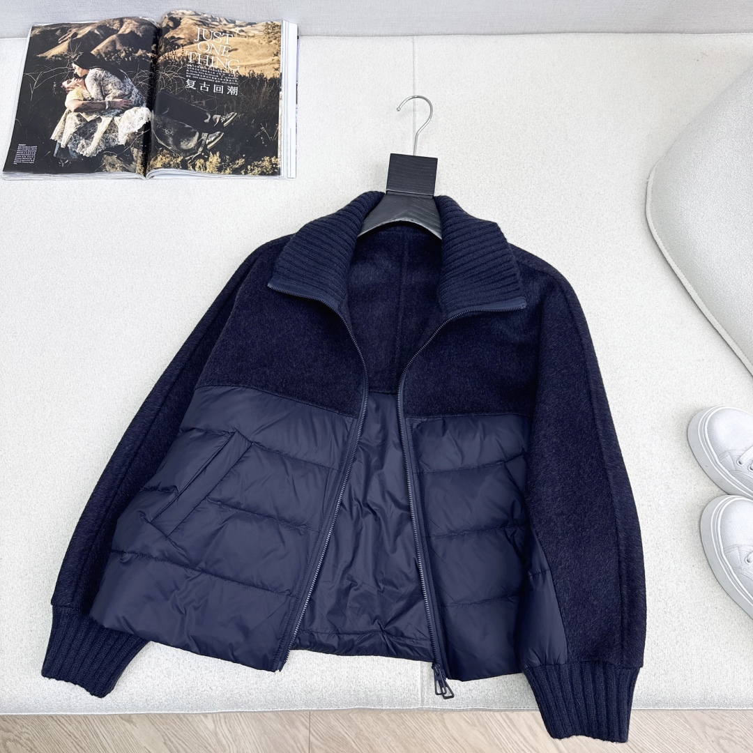 原单品质 lp🆕 25Ss———秋冬新品双面羊绒拼接短款羽绒服外套🖤经典H宽松版型 立体裁剪优雅知性风 