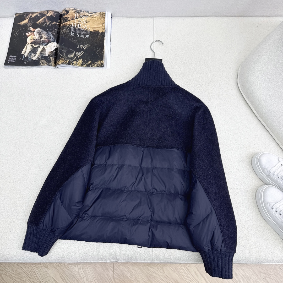 原单品质 lp🆕 25Ss———秋冬新品双面羊绒拼接短款羽绒服外套🖤经典H宽松版型 立体裁剪优雅知性风 