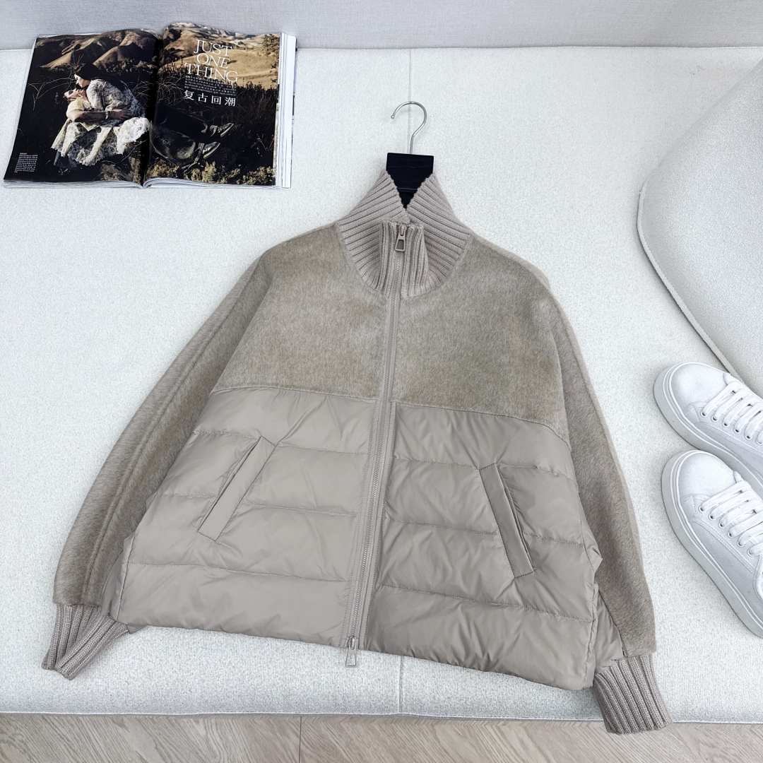 原单品质 lp🆕 25Ss———秋冬新品双面羊绒拼接短款羽绒服外套🖤经典H宽松版型 立体裁剪优雅知性风 