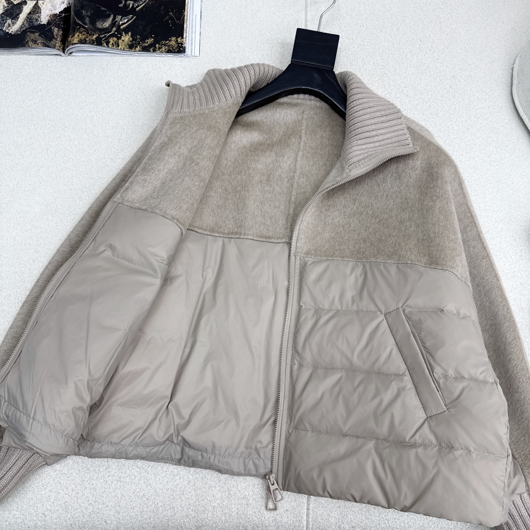 原单品质 lp🆕 25Ss———秋冬新品双面羊绒拼接短款羽绒服外套🖤经典H宽松版型 立体裁剪优雅知性风 