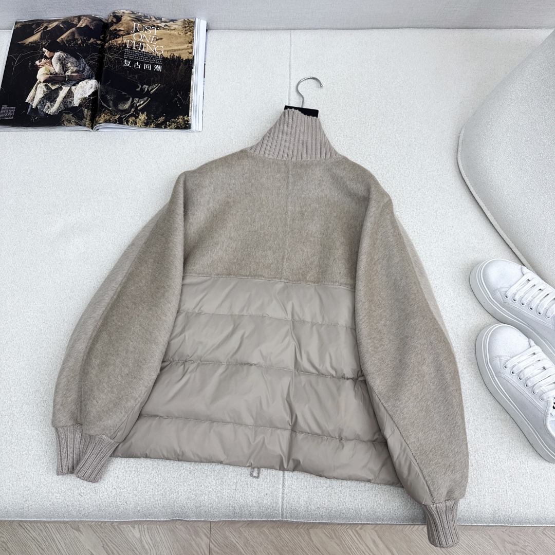原单品质 lp🆕 25Ss———秋冬新品双面羊绒拼接短款羽绒服外套🖤经典H宽松版型 立体裁剪优雅知性风 