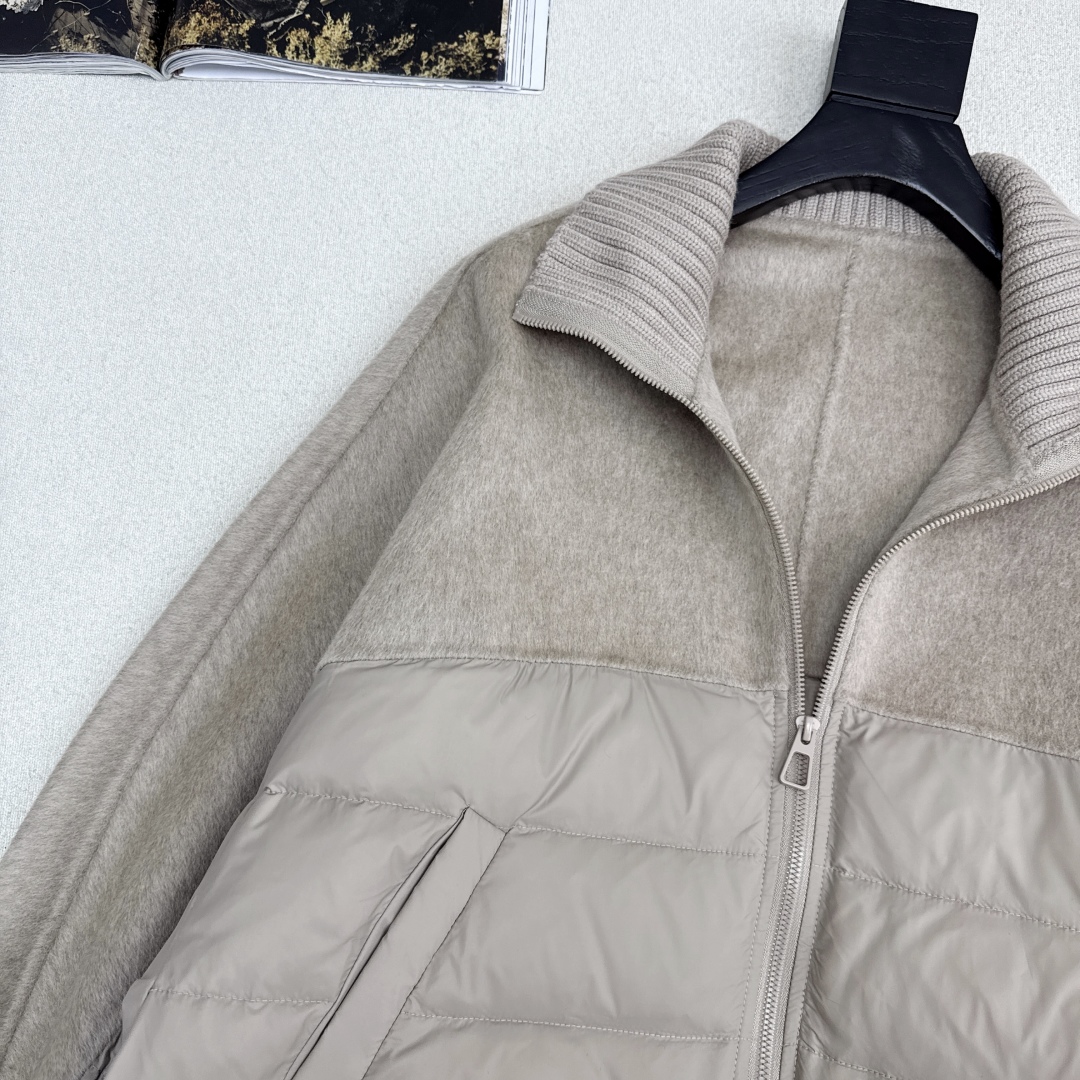 原单品质 lp🆕 25Ss———秋冬新品双面羊绒拼接短款羽绒服外套🖤经典H宽松版型 立体裁剪优雅知性风 