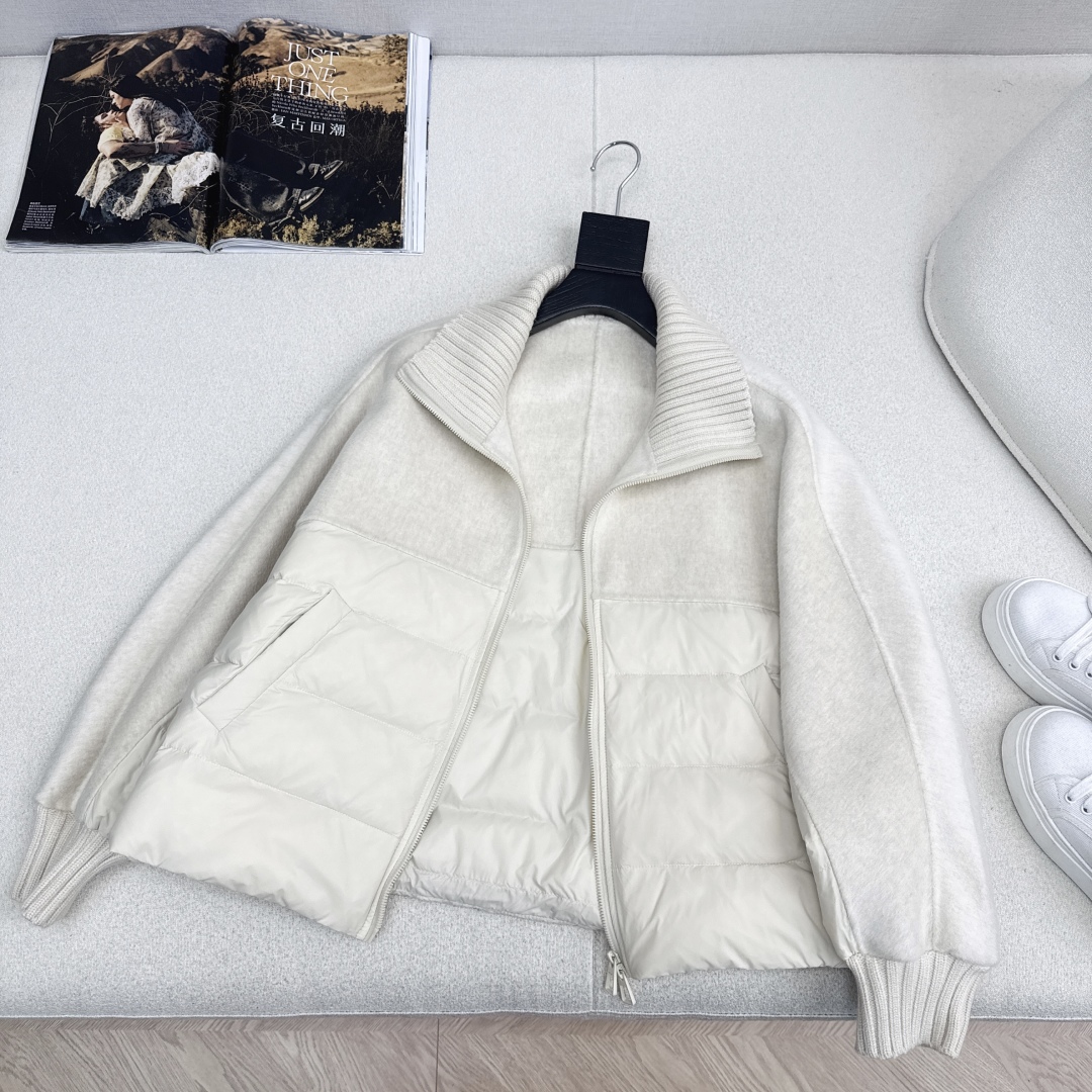 原单品质 lp🆕 25Ss———秋冬新品双面羊绒拼接短款羽绒服外套🖤经典H宽松版型 立体裁剪优雅知性风 