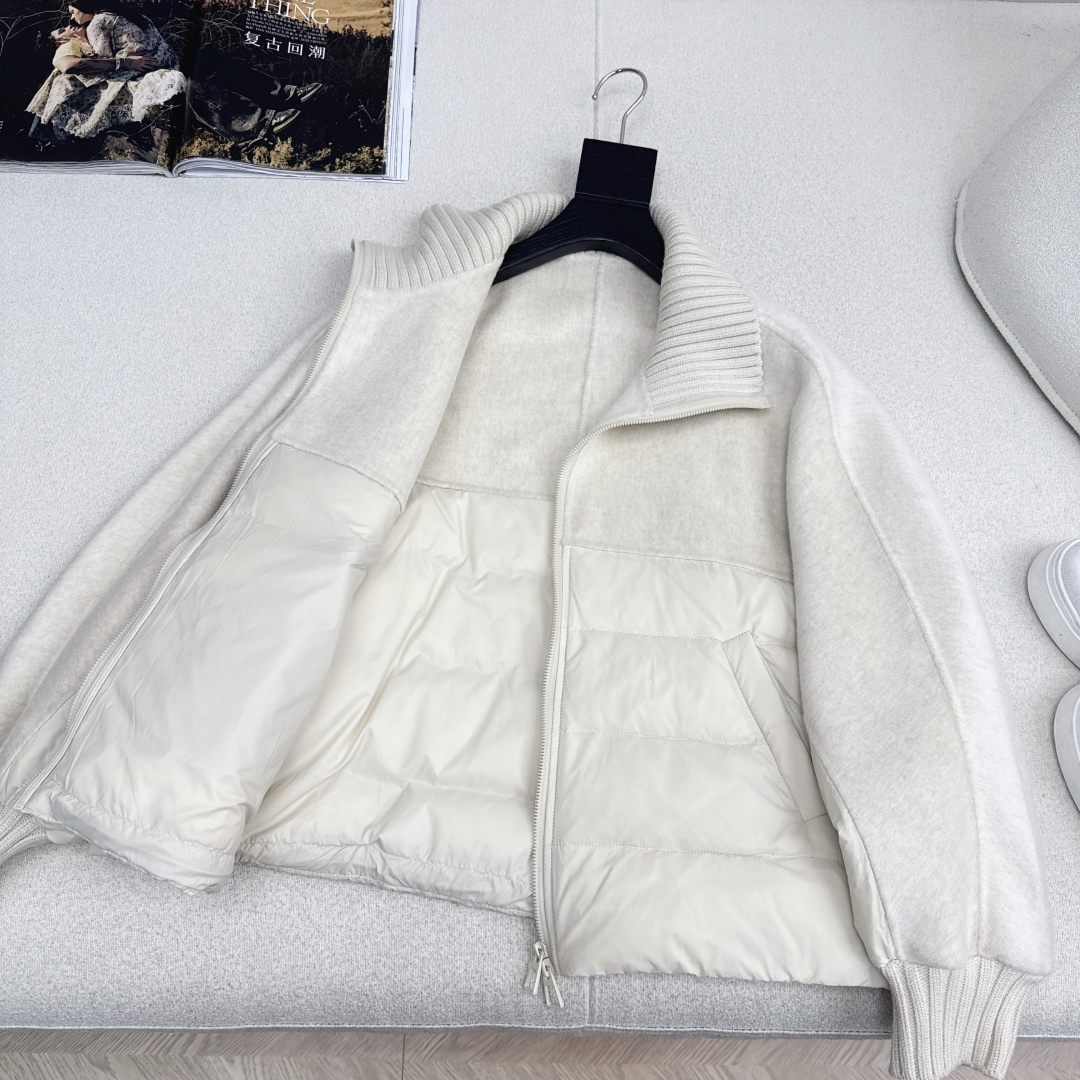 原单品质 lp🆕 25Ss———秋冬新品双面羊绒拼接短款羽绒服外套🖤经典H宽松版型 立体裁剪优雅知性风 