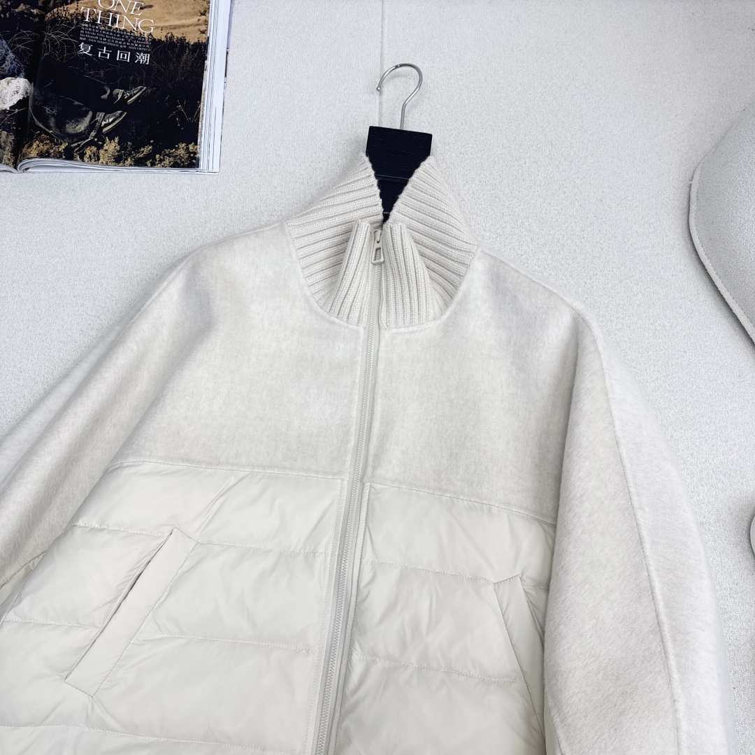 原单品质 lp🆕 25Ss———秋冬新品双面羊绒拼接短款羽绒服外套🖤经典H宽松版型 立体裁剪优雅知性风 