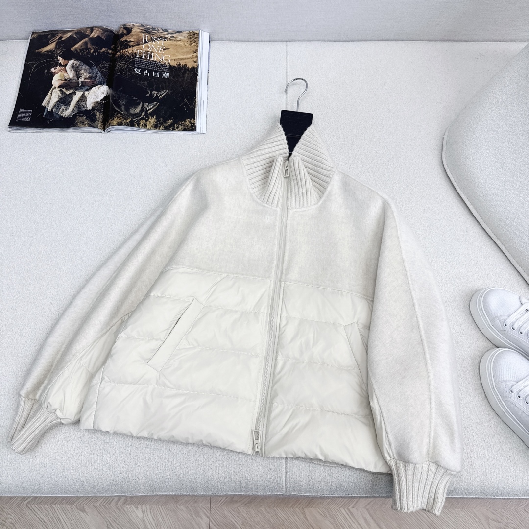 原单品质 lp🆕 25Ss———秋冬新品双面羊绒拼接短款羽绒服外套🖤经典H宽松版型 立体裁剪优雅知性风 